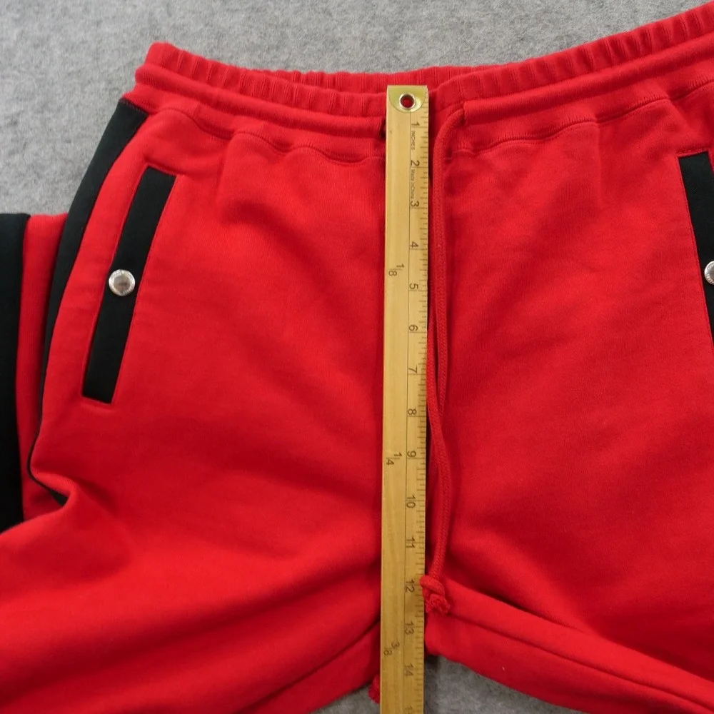 Chrsitian Dada Joggers Sweatpants Mens Medium 48 Red Side Stripe Tearaway New